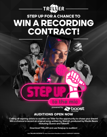 Triller "Step Up To The Mic" Talent Search Competition To Award Record Deal