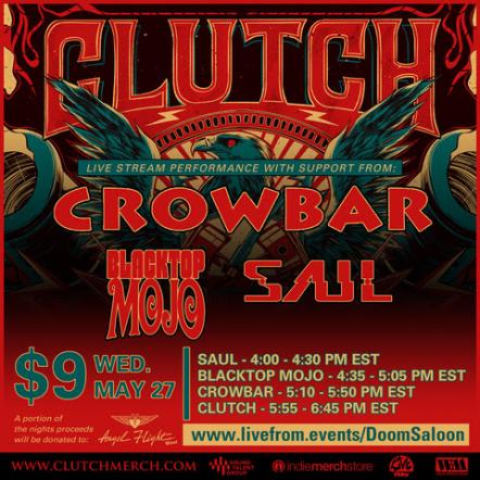 Clutch To Perform Virtual Concert May 27th "Live From The Doom Saloon Volume 1"