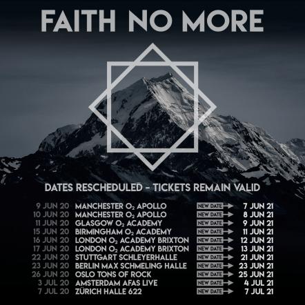 Faith No More Announce Rescheduled European Tour Dates