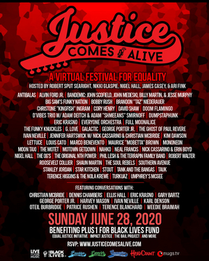Justice Comes Alive Announces 50+ Artists For Virtual Music Festival Benefiting Plus1 For Black Lives Fund