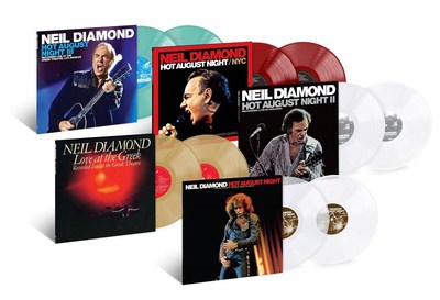 Capitol/UMe To Release All 5 Neil Diamond - Hot August Night Albums As 2 LPs In Black And Limited-Edition Colors On August 7, 2020