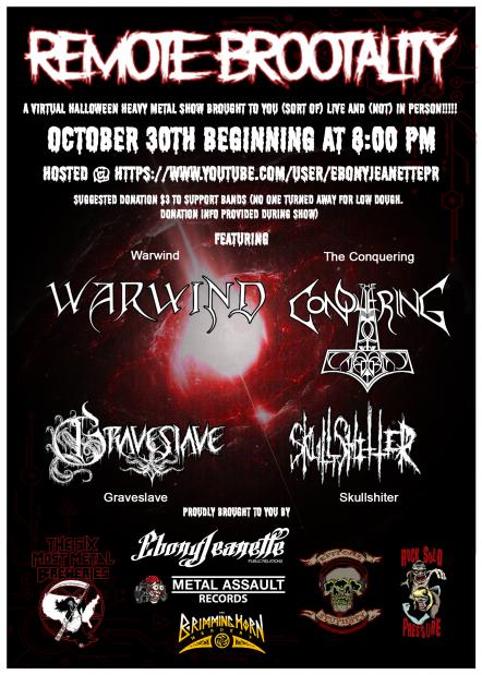 EJPR & Metal Assault Records Announce Virtual Halloween Show #REMOTEBR00TALITY Oct. 30th Via Youtube