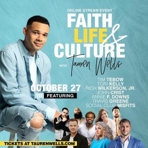 Join Tauren Wells For A Star-Studded Conversation On Faith Life & Culture October 27