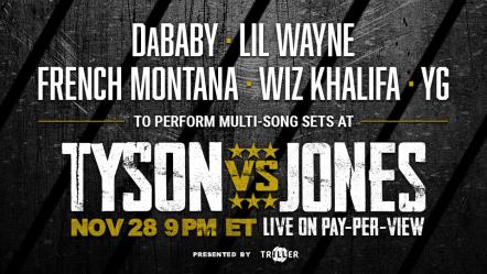 DaBaby, Lil Wayne, French Montana, Wiz Khalifa & YG Set To Perform  As Part Of Mike Tyson Vs. Roy Jones Jr. Event On November 28, 2020