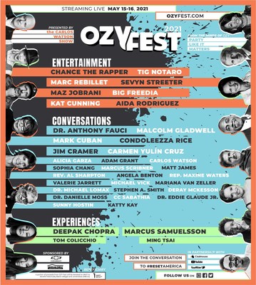 OZY Media Headliners At The May Festival Include Chance The Rapper, Dr. Anthony Fauci, Condoleezza Rice, Mark Cuban, Malcolm Gladwell, Sevyn Streeter & Marc Rebillet
