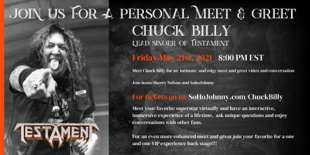 Testament's Chuck Billy Joins Intimate And Personal On May 21, 2021