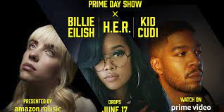 Amazon Announces The Prime Day Show Featuring Groundbreaking Artists Billie Eilish, H.E.R, And Kid Cudi In A Three-Part Musical Event For Fans Around The World