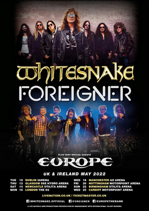 Whitesnake & Foreigner Announce UK & Ireland 2022 Tour