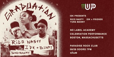Monster Energy Up & Up Joins IDK, Rico Nasty & YungManny For Harvard No Label Graduation Event
