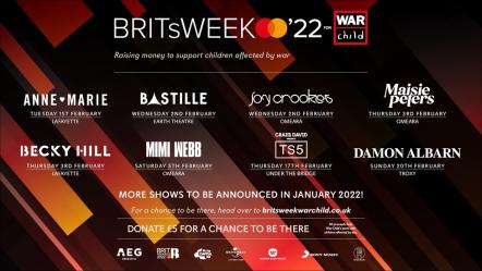 BRITs Week Presented By Mastercard For War Child - 2022 Shows Announced