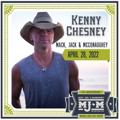 Kenny Chesney To Headline 10-Year Anniversary Mack, Jack & McConaughey Gala