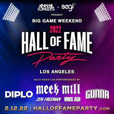 Meek Mill, Diplo & Gunna To Perform At The 'Hall Of Fame Party - Big Game Weekend Edition' On February 12, 2022