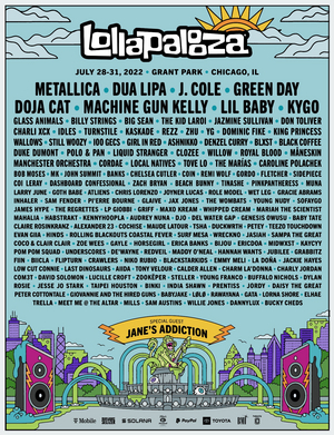 Dua Lipa, Green Day, Machine Gun Kelly, Lil Baby, Kygo & More To Headline Lollapalooza