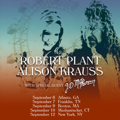 Robert Plant & Alison Krauss Extend 2022 US Tour With New Dates At NYC's Beacon Theatre, Boston's Leader Bank Pavilion & More Announced Today