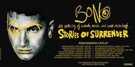 Bono Announces 'Stories Of Surrender' Book Tour