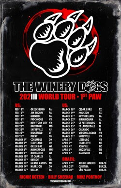 The Winery Dogs New Album, 'III,' Set For Release February 3, 2023; "202III World Tour" Begins In US February 15