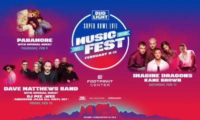 Bud Light Super Bowl Music Fest Returns With Imagine Dragons, Kane Brown, Dave Matthews Band & Paramore