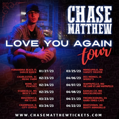 Chase Matthew Announces 2023 "Love You Again" Headline Tour