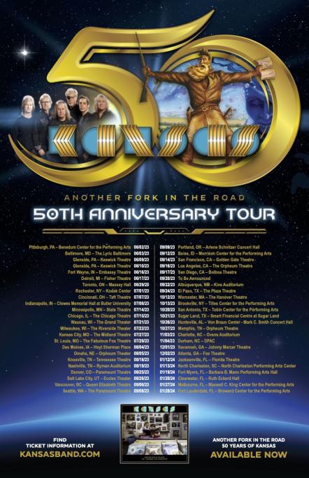 Rock Band Kansas To Launch Tour In Celebration Of 50th Anniversary