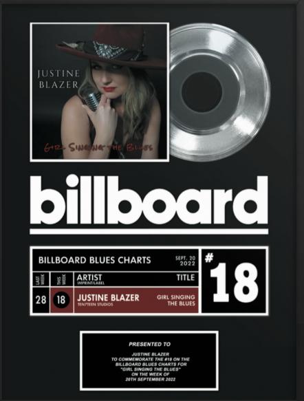 Billboard Charting Blues Artist Justine Blazer Releases New Single "Girl Singing The Blues"