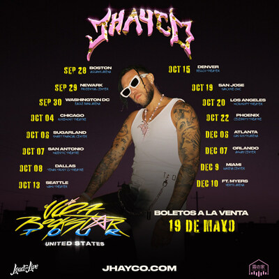 Jhayco Announces US Dates For His 2023 Vida Rockstar Tour