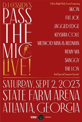 "DJ Cassidy's Pass The Mic Live!" Unites New York Iconic Hip Hop & R&B Superstars At State Farm Arena In Atlanta, On September 2, 2023