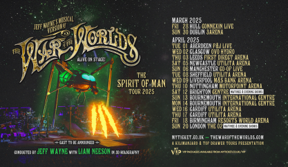 Jeff Wayne's The War Of The Worlds 2025 UK & Ireland Arena Tour Announced