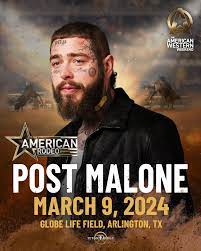Post Malone To Perform At Globe Life Field On March 9, 2024