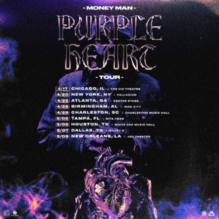 Money Man Announces The "Purple Heart Tour" Following The Release Of His Latest Album