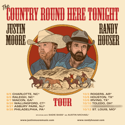 Justin Moore & Randy Houser Announce Co-Headlining 'Country Round Here Tonight Tour'