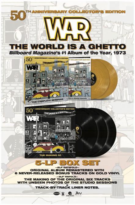 War Announce The World Is A Ghetto 50th Anniversary Tour, Celebrating The No 1 Billboard Top-Selling Album Of 1973
