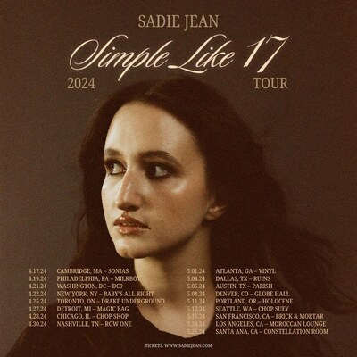 Sadie Jean Announces 'Simple Like 17' Tour Tickets On Sale March 15, 2024