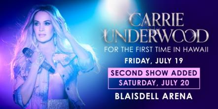 Carrie Underwood Adds Second Show In Hawaii
