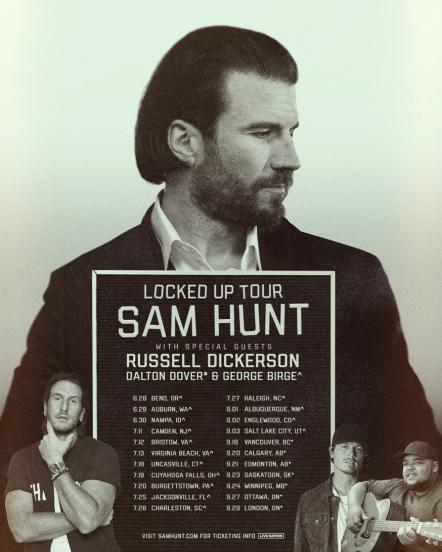 Sam Hunt Announces Summer Ampitheatre Tour